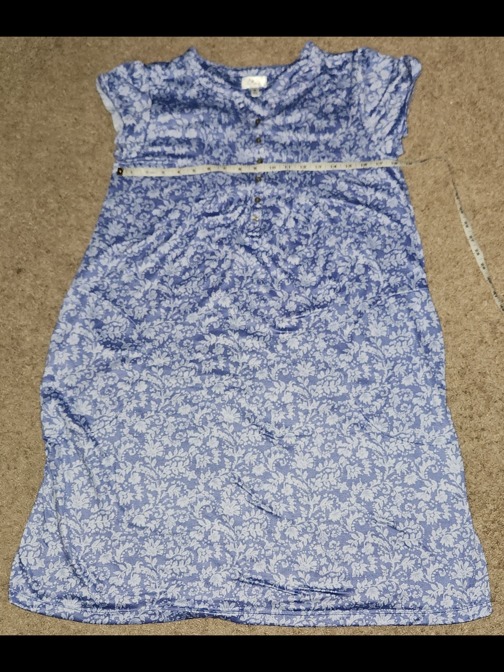 Aria Collection Lounger Nightgown Floral Muumuu House Dress Size M
